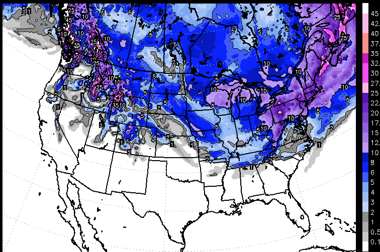 Snow increasing in Northeast