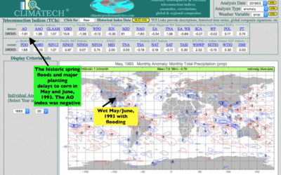 Midwest corn planting to see planting delays. Comparisons to 1993