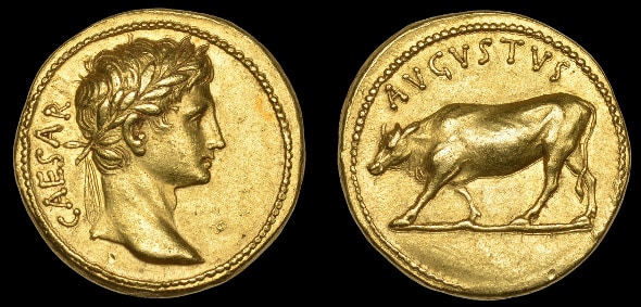 Roman 'Aureus' gold coin. No bear on this one.