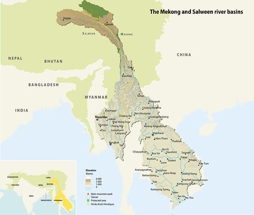 Mekong and Salween river basins