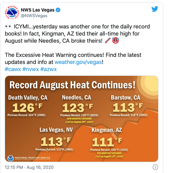 Record temperature