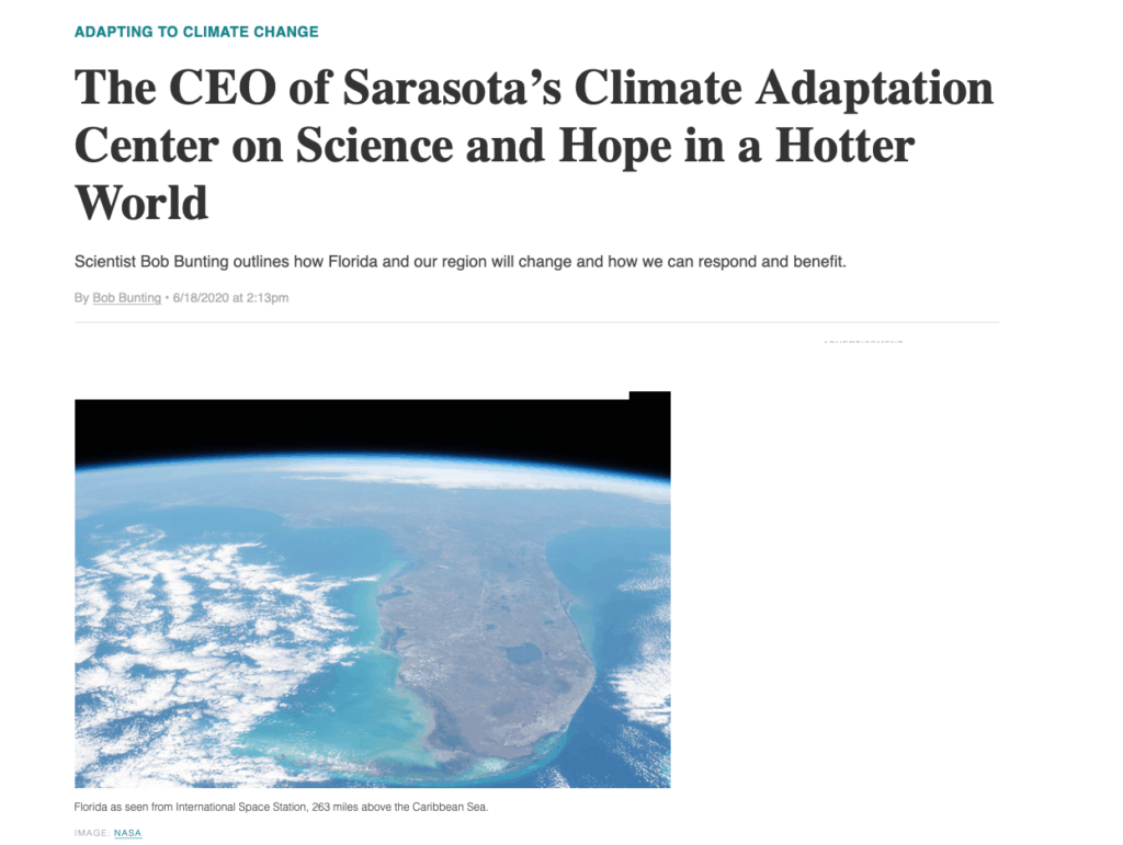 Climate change CEO Sarasota