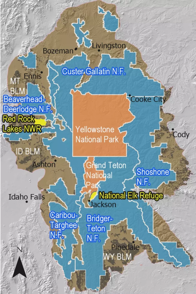 The National Park sits in the middle of reater Yellowstone ecosystem
