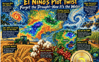 Drought easing in Plains wheat areas, no new grain trade Agreement with China, big storm for the U.S. Northeast.